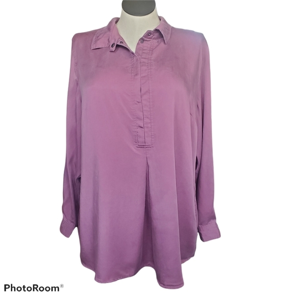 Soft Surroundings Tops - Soft Surroundings Lavender Brushed Tunic  Size 1X